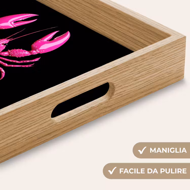 Vassoio - Cancro - Rosa acceso - Puntini - Accattivante — 8