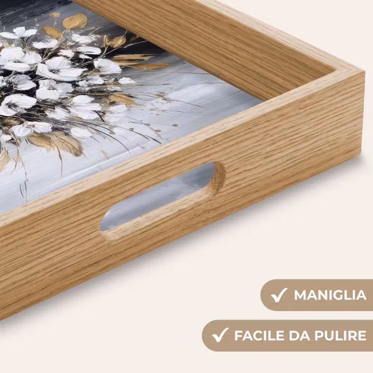 Vassoio - Fiori - Bianco - Vaso - Astratto — 8