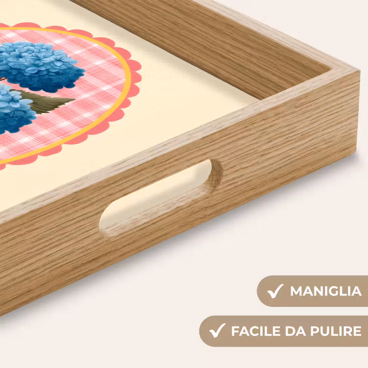 Vassoio - Fiori - Blu - Elenco - Foglie — 8