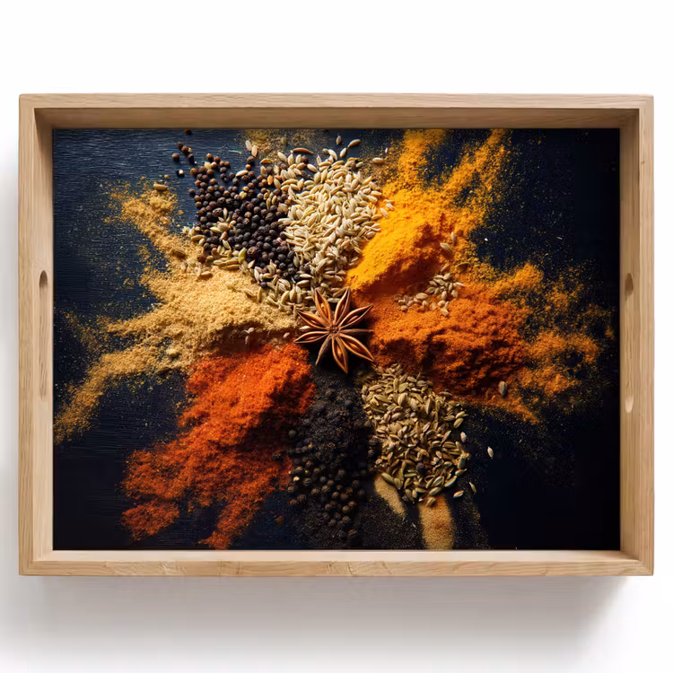Vassoio - Spezie - Esplosione - Arancia — 1
