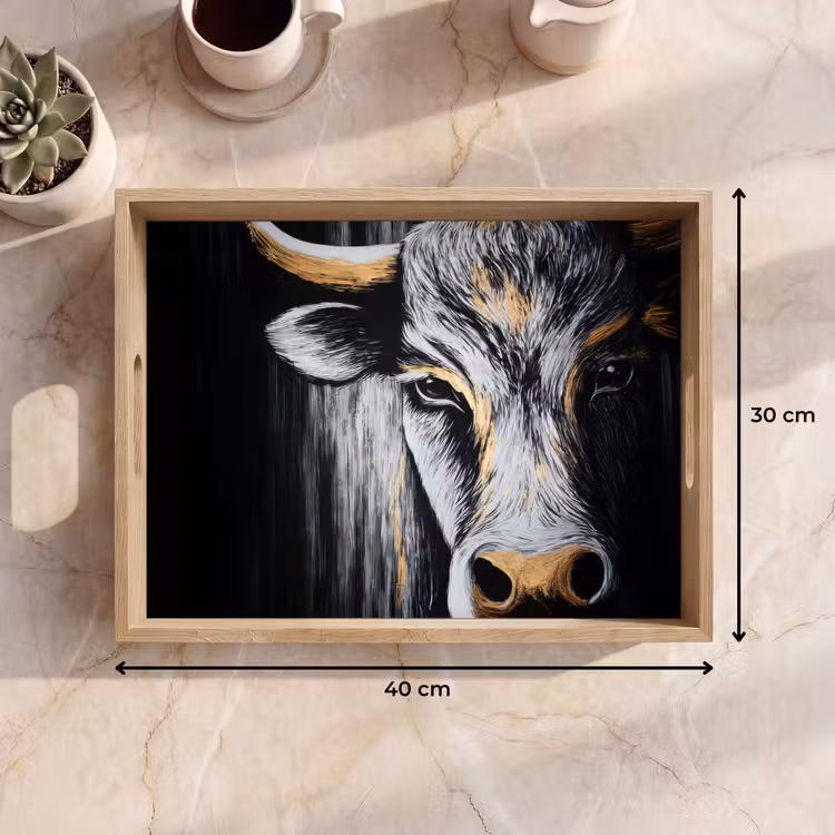 Vassoio - Toro - Corna - Muso - Oro — 7