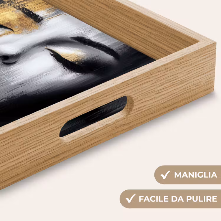 Vassoio - Volto - Donna - Pennellate - Astratto — 8