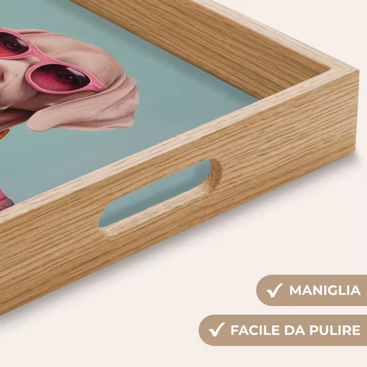 Vassoio - Cane - Camicia - Fiori - Occhiali — 8