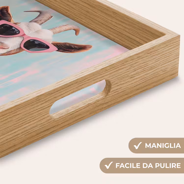 Vassoio - Occhiali da sole - Rosa - Capra - Udito — 8