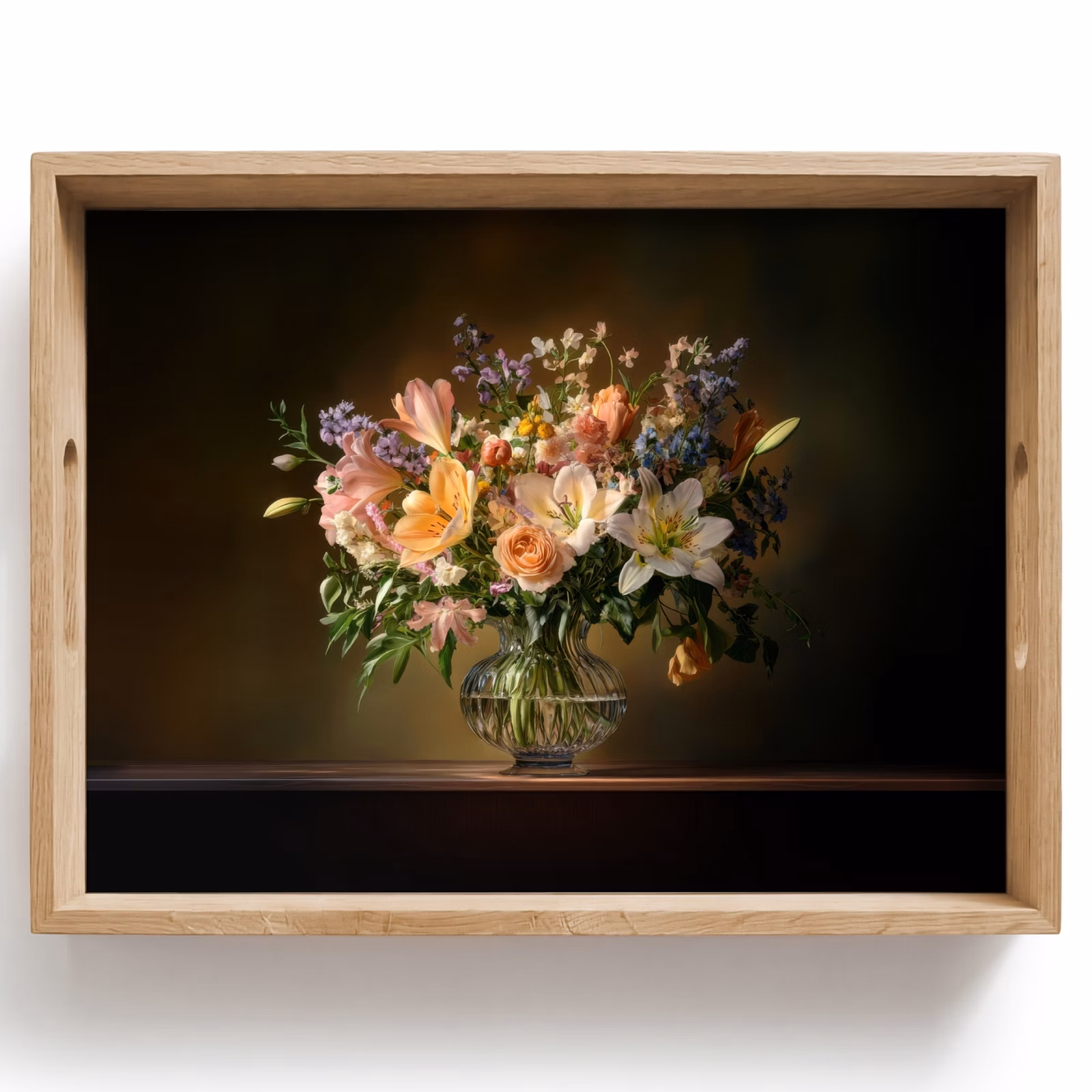 Vassoio - Bicchieri - Fiori - Bouquet - Colori — 1