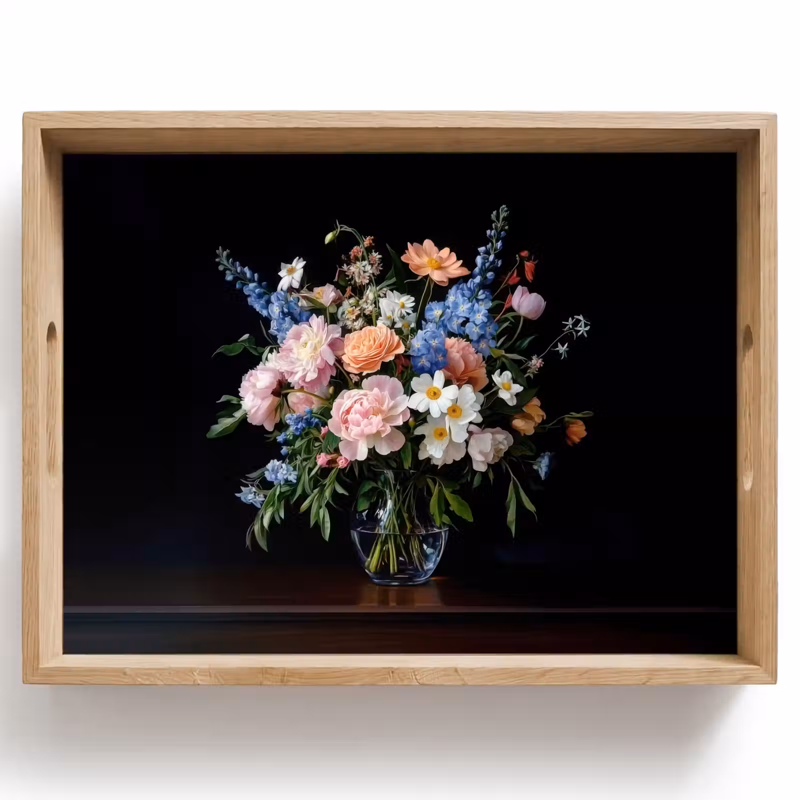 Vassoio - Pastello - Fiori - Vaso — 1