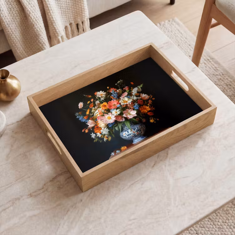 Vassoio - Bouquet - Rosa - Vaso — 2
