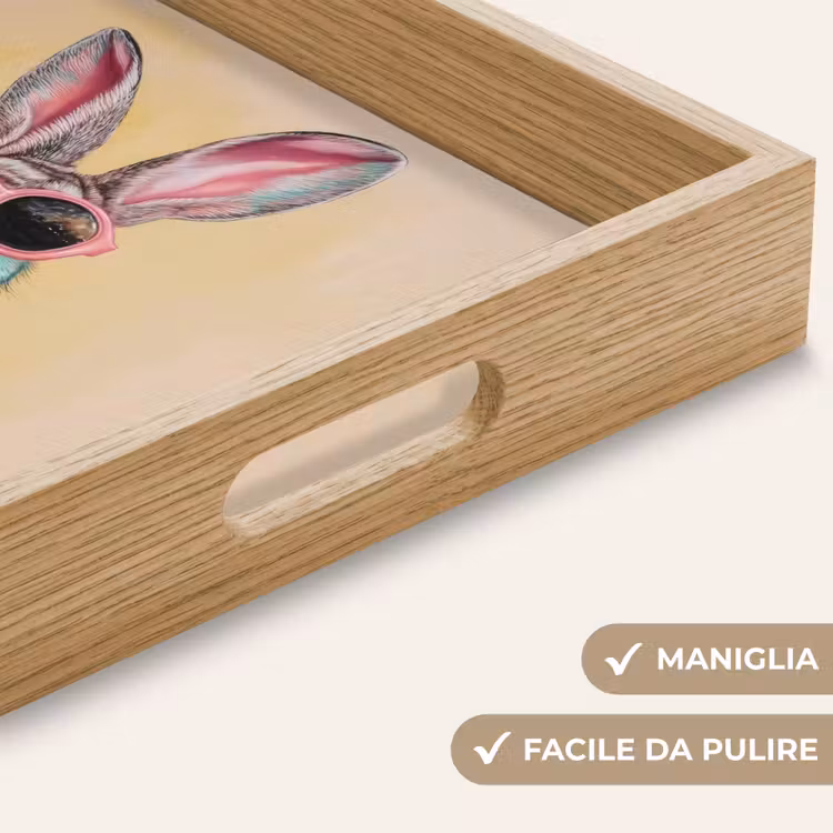 Vassoio - Grigio - Coniglio - Camicetta - Papillon — 8