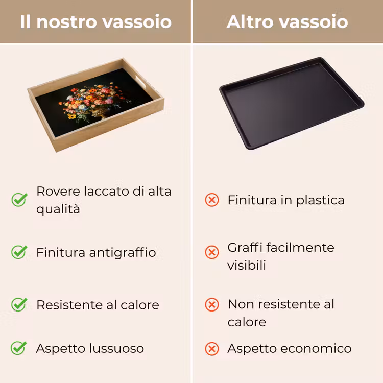 Vassoio - Oro - Fiori - Colori - Vaso — 9