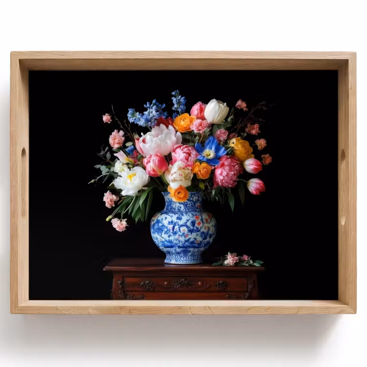 Vassoio - Rose - Fiori - Vaso - Bouquet — 1