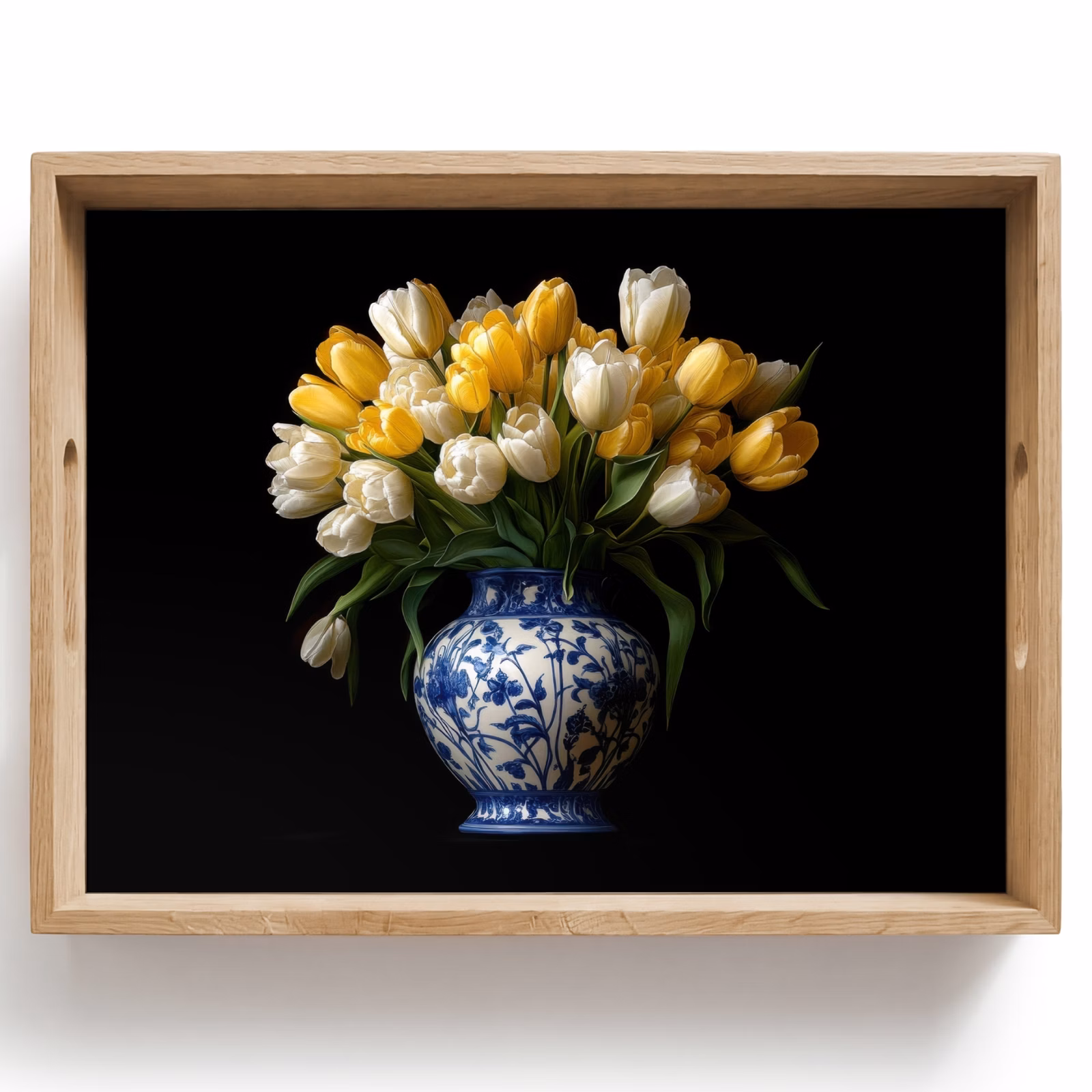 Vassoio - Giallo - Tulipani - Vaso - Fiori — 1