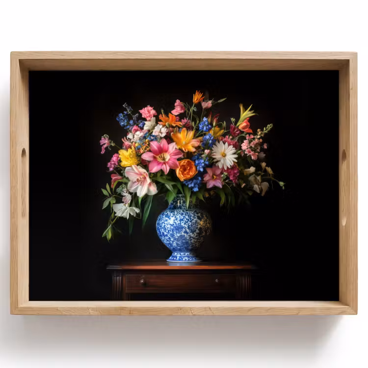 Vassoio - Colore - Vaso - Fiori - Bouquet — 1