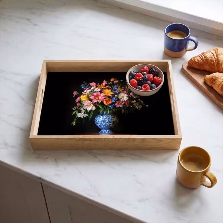 Vassoio - Colore - Vaso - Fiori - Bouquet — 3