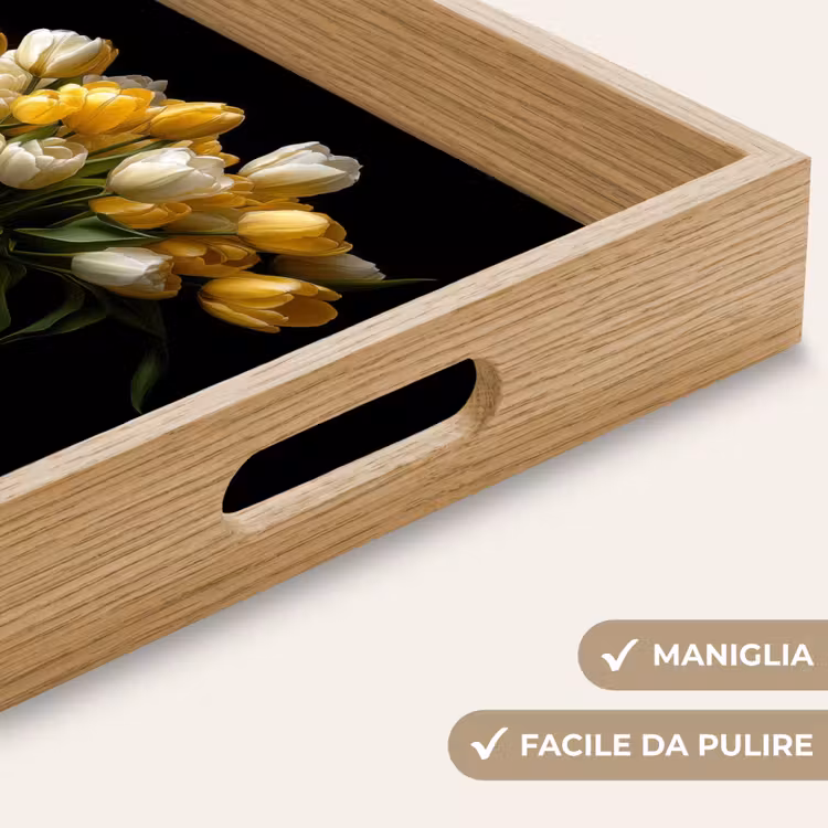 Vassoio - Giallo - Tulipani - Vaso - Fiori — 8