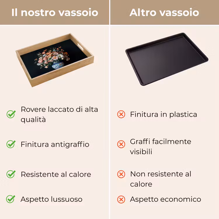 Vassoio - Legno - Vaso - Colori - Fiori — 9