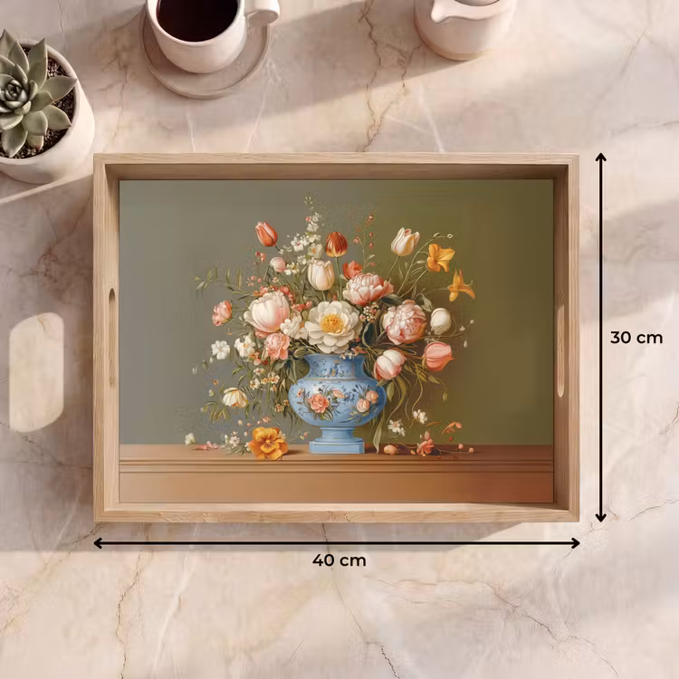 Vassoio - Neutro - Fiori - Bouquet - Vaso — 7