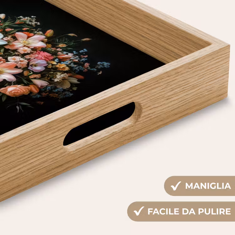 Vassoio - Rosa - Fiori - Vaso - Colori — 8