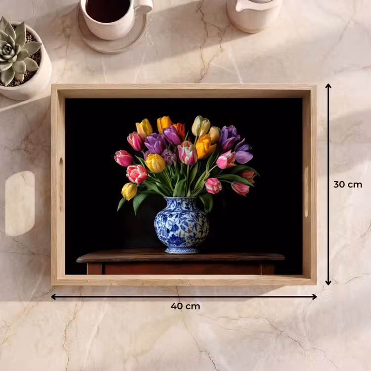 Vassoio - Tulipani - Colori - Vaso — 7