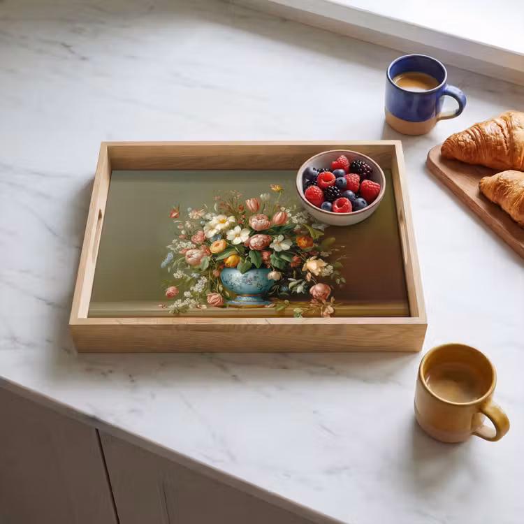 Vassoio - Vaso - Pastello - Colori - Fiori — 3
