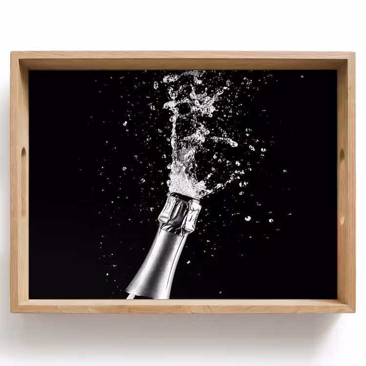 Vassoio - Champagne - Nero - Spruzzi - Popping — 1