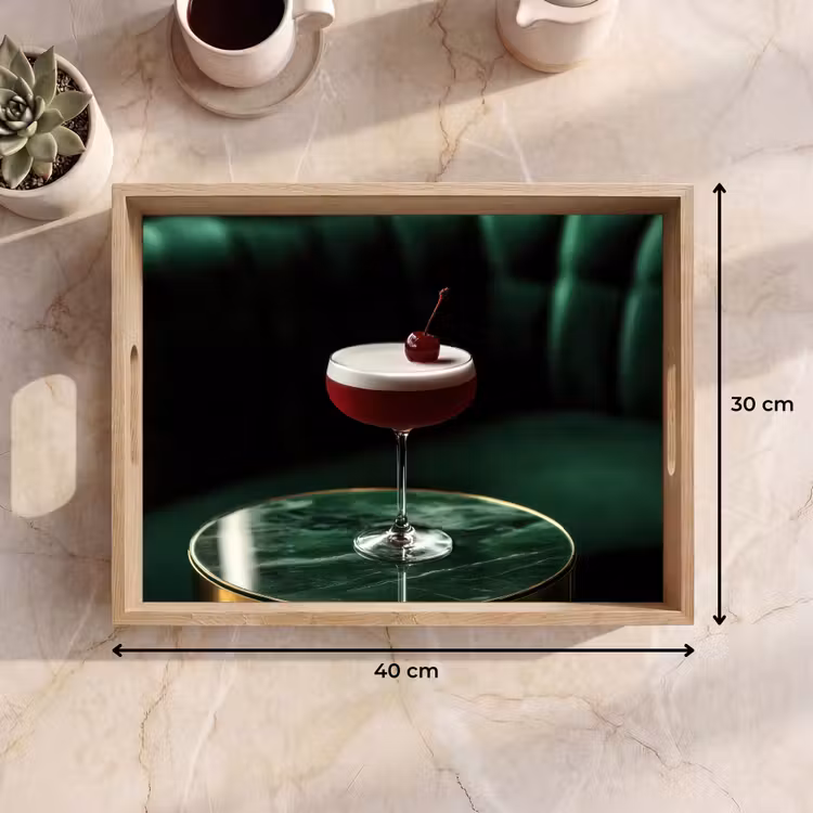 Vassoio - Ciliegia - Cocktail - Rosso - Marmo — 7