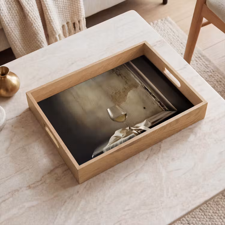 Vassoio - Fiocco - Beige - Bianco - Vino — 2