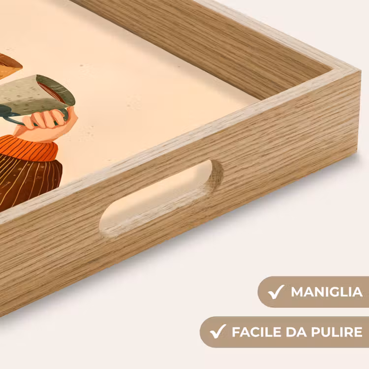 Vassoio - Illustrazione - Tazze - Salute - Marrone — 8