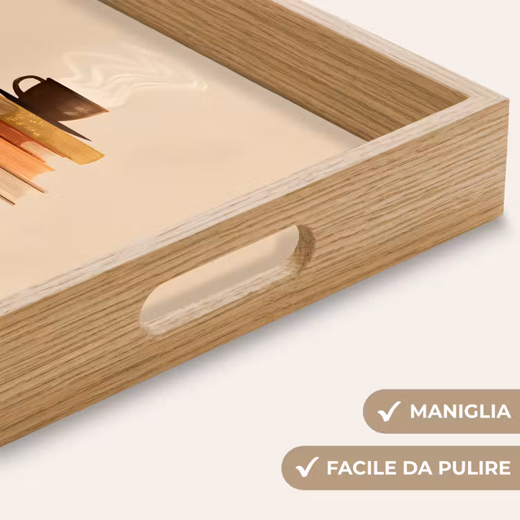 Vassoio - Libri - Torre - Caffè - Beige — 8