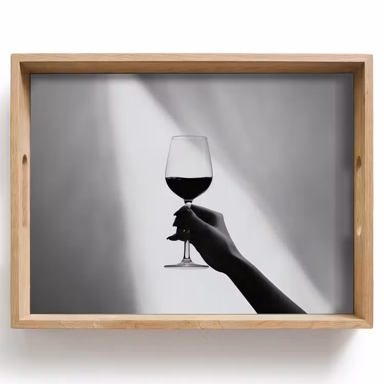 Vassoio - Luce - Vino - Rosso - Bicchiere — 1