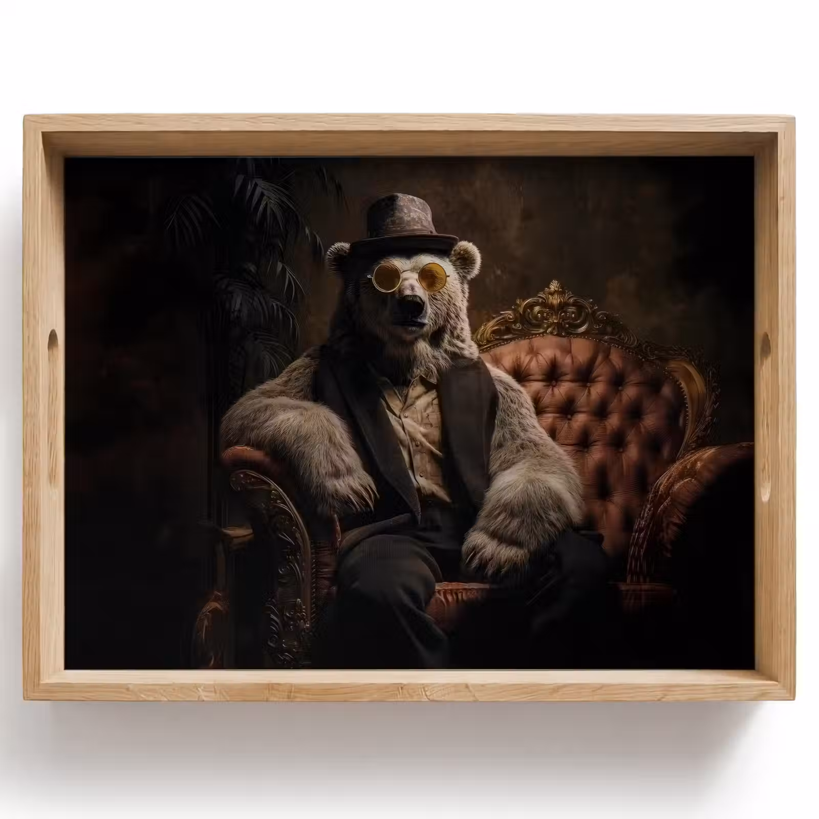 Vassoio - Orso polare - cappello - occhiali - sedia — 1