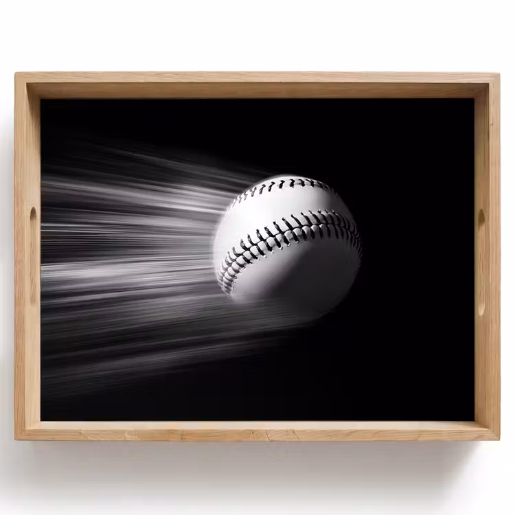 Vassoio - Baseball - Bianco - Mosche — 1