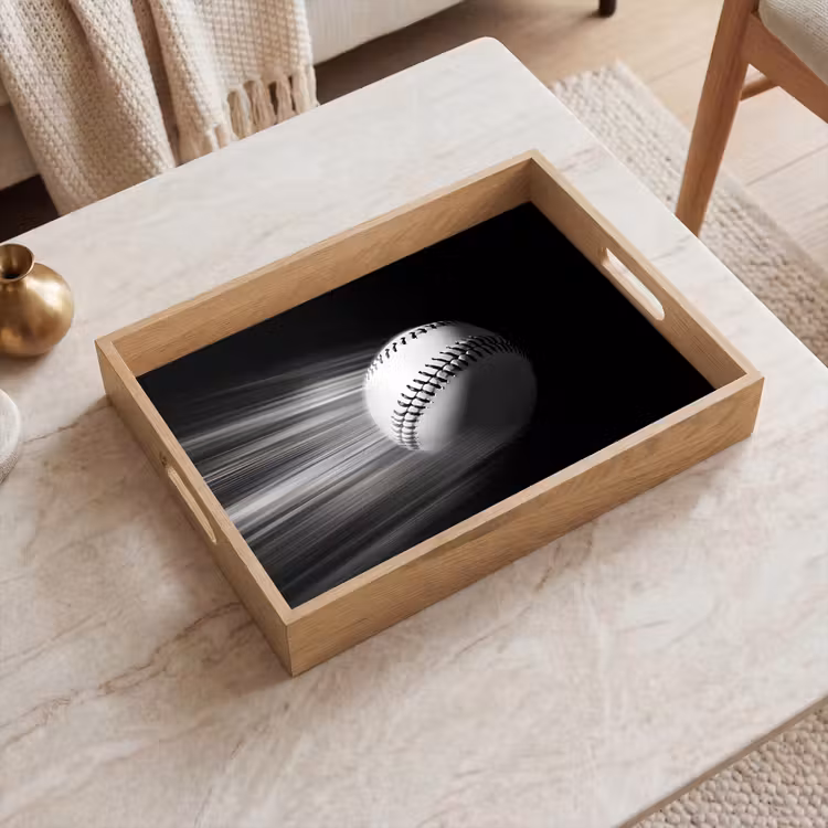 Vassoio - Baseball - Bianco - Mosche — 2