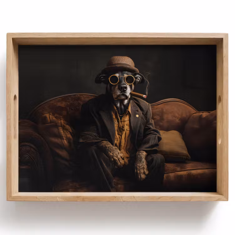 Vassoio - Cane - Sigaro - Cappello - Abito — 1