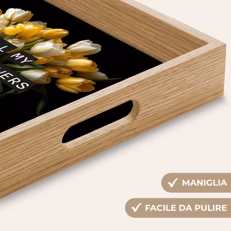 Vassoio - Citazioni - Fiore - Tulipano - Giallo — 8