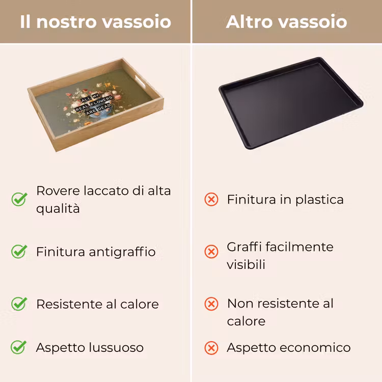 Vassoio - Fiore - Citazione - Vintage - Arte — 9