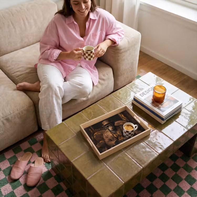 Vassoio - Scimpanzé - Sedia - Tuta - Marrone — 4