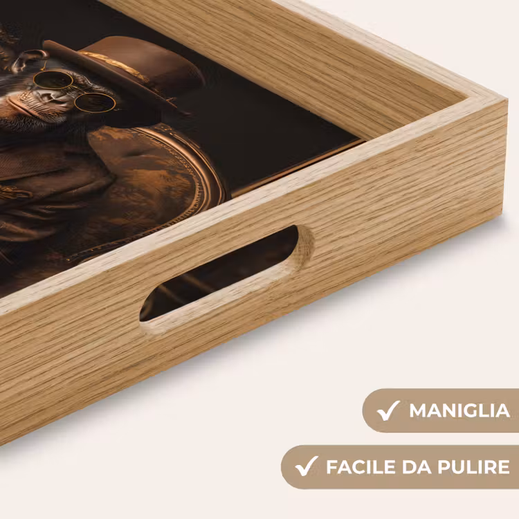 Vassoio - Scimpanzé - Sedia - Tuta - Marrone — 8