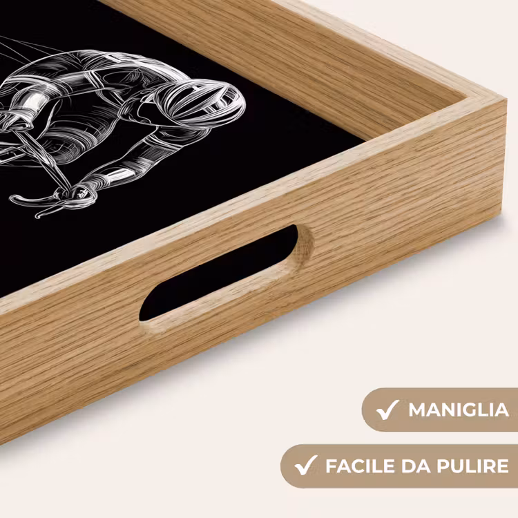 Vassoio - Disegno a linee - Bianco - Ciclismo - Velocità — 8