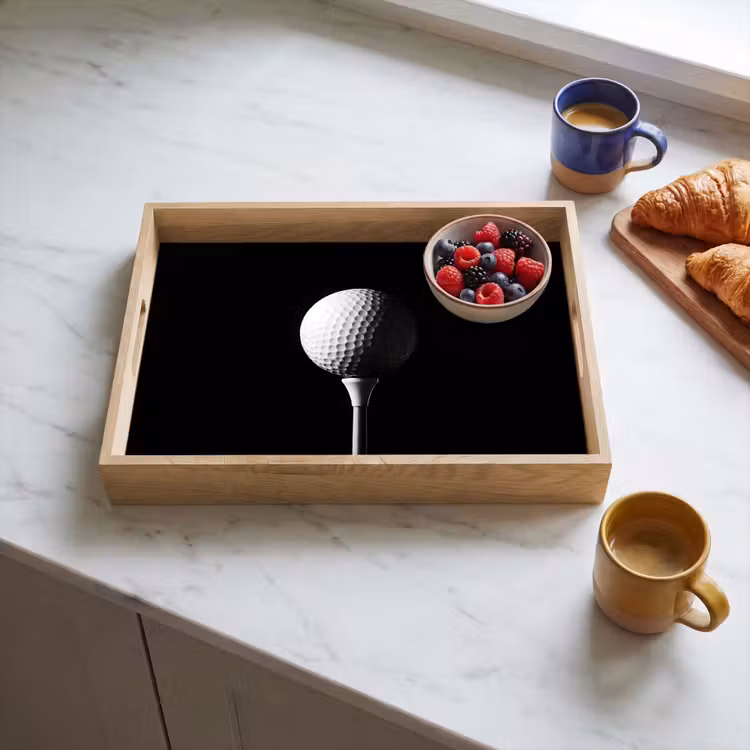 Vassoio - Pallina da golf - Minimalista - Bianco — 3
