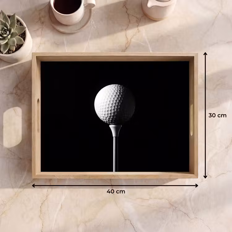 Vassoio - Pallina da golf - Minimalista - Bianco — 7