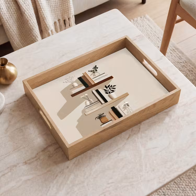 Vassoio - Scaffali - Libri - Vasi - Piante — 2