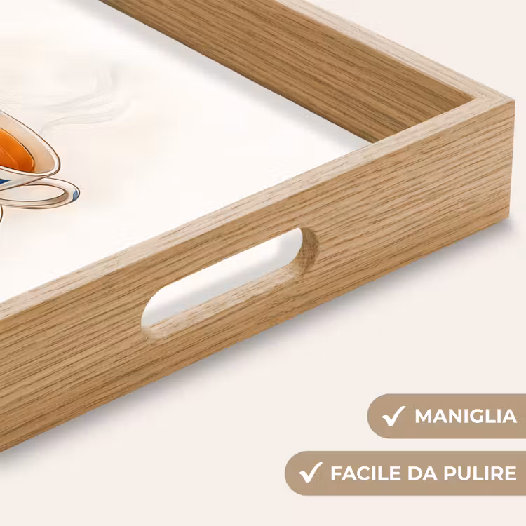Vassoio - Tazza da tè - Foglie - Blu — 8