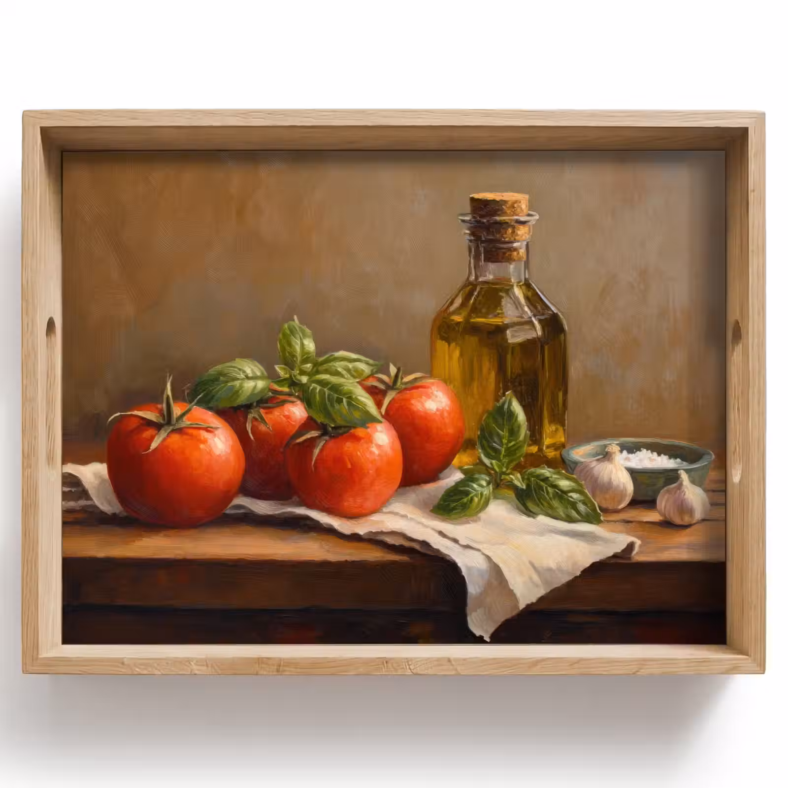 Vassoio - Pomodori - Olio d'oliva - Natura morta — 1