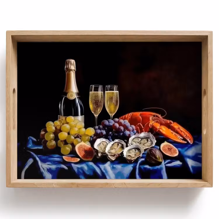 Vassoio - Champagne - Lusso - Ostriche — 1