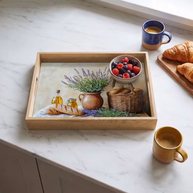 Vassoio - Lavanda - Pane - Natura morta — 3
