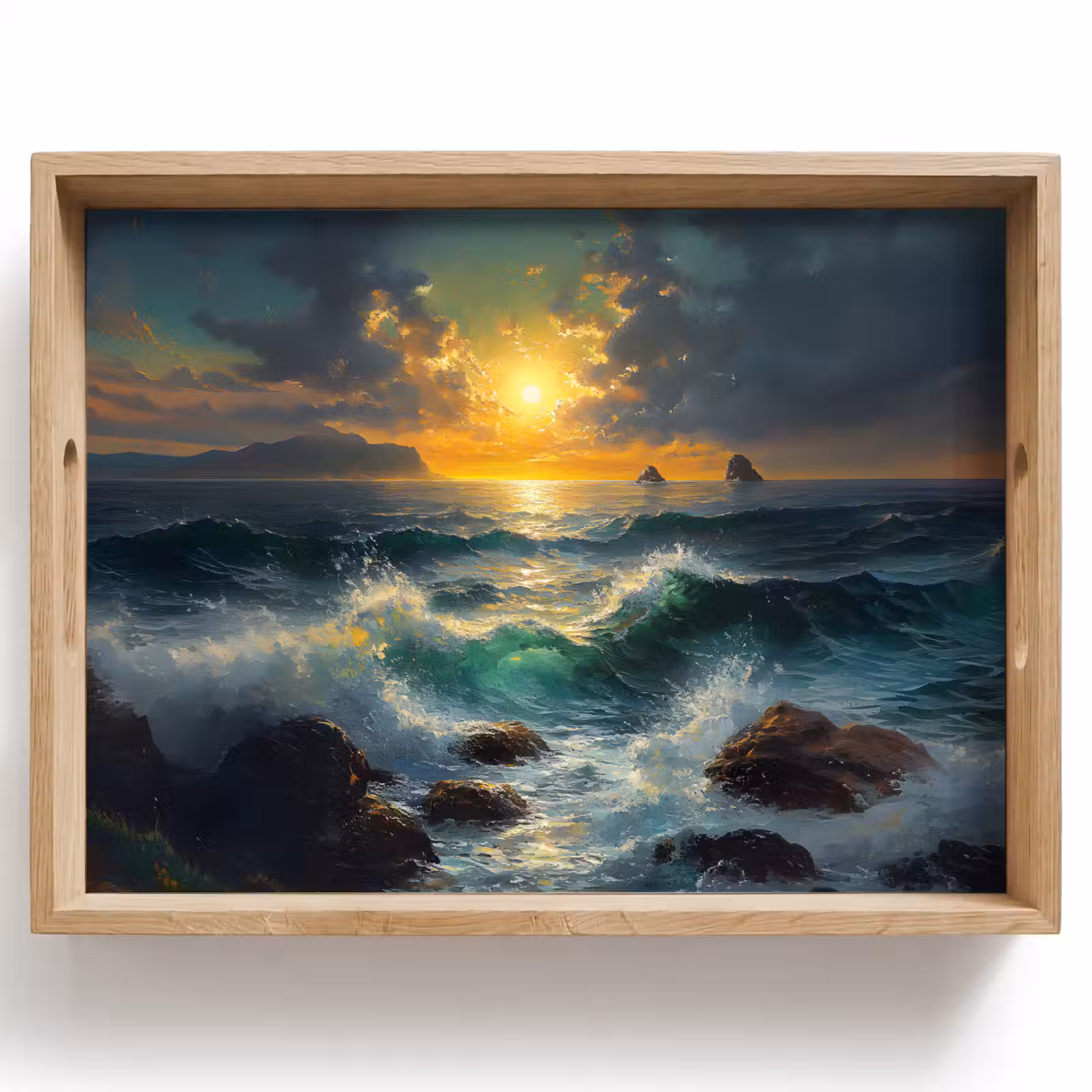 Vassoio - Mare - Sole - Onde - Rocce — 1