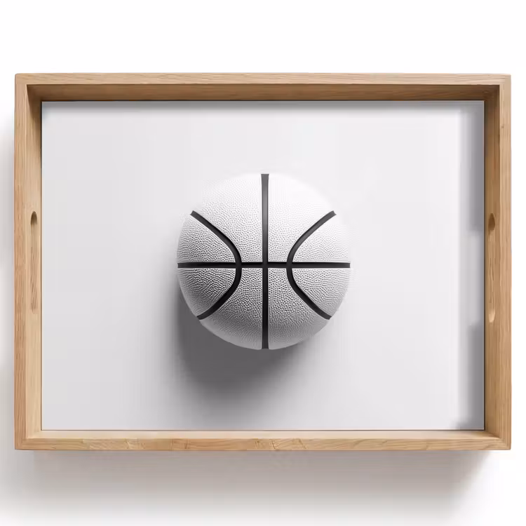 Vassoio - Basket - Bianco - Ombra - Linee — 1