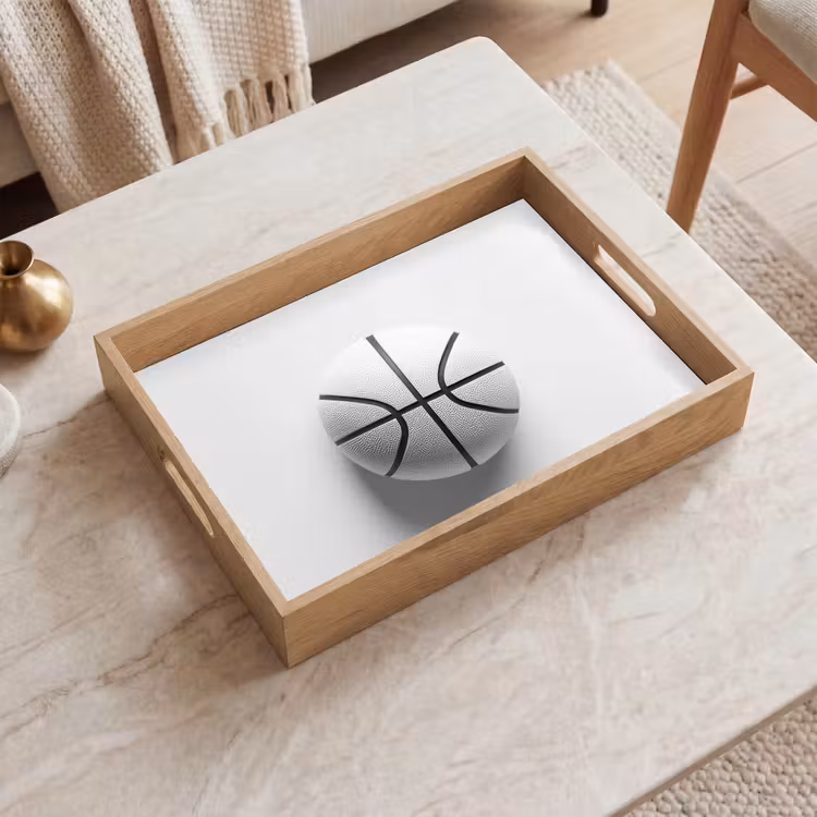 Vassoio - Basket - Bianco - Ombra - Linee — 2