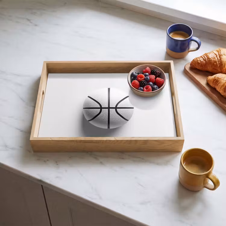 Vassoio - Basket - Bianco - Ombra - Linee — 3