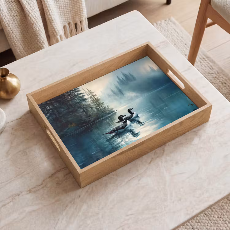 Vassoio - Foresta - Acqua - Anatre - Nebbia — 2